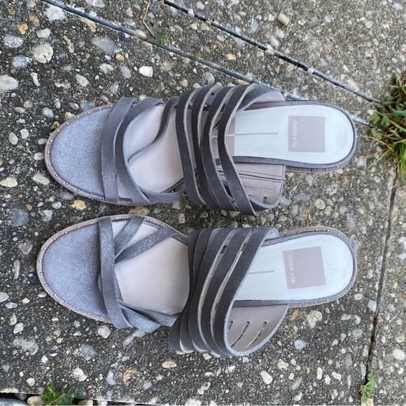 Dolce Vita Chunky Block Heel Slide On Sandal - Picture 2 of 7